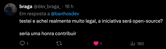 Feedback positivo sobre currículo otimizado no Twitter